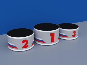 Пьедестал СТАНДАРТ Матрешка 612х612мм круглый для награждения спортдоставка - Спортивный тренажерный интернет магазин Кумитеспорт