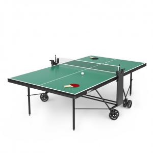 Теннисный стол UNIX Line для помещений компактный Compact indoor 18 мм MDF зеленый TT18CINDGR - Спортивный тренажерный интернет магазин Кумитеспорт