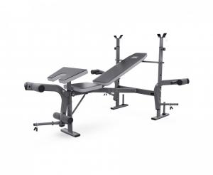 Скамья со стойками под штангу DFC D702 PRO широкий хват, с партой для бицепса D702/2 - Спортивный тренажерный интернет магазин Кумитеспорт