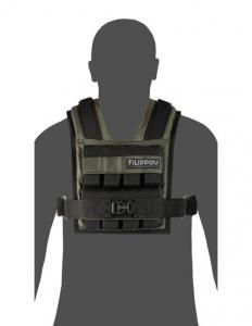 Жилет-утяжелитель Hard Training FILIPPOV Пустой - Спортивный тренажерный интернет магазин Кумитеспорт