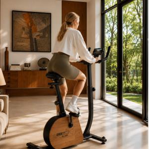 Велотренажер генераторный UNIX Fit BL-380E деревянный / Wood электромагнитный proven quality - Спортивный тренажерный интернет магазин Кумитеспорт