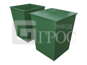 Контейнер бак для ТБО металлический объем 0,75 м³ (1000×1000×1100 мм) - Спортивный тренажерный интернет магазин Кумитеспорт