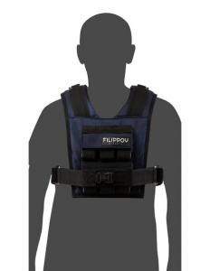 Жилет-утяжелитель Hard Training FILIPPOV 13 кг синий - Спортивный тренажерный интернет магазин Кумитеспорт