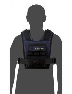 Жилет-утяжелитель Hard Training FILIPPOV 13 кг синий - Спортивный тренажерный интернет магазин Кумитеспорт