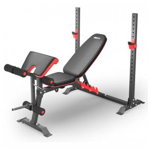 Скамья силовая со стойками UNIX Fit BENCH 130DD BSBNRK130DD тренажер - Спортивный тренажерный интернет магазин Кумитеспорт