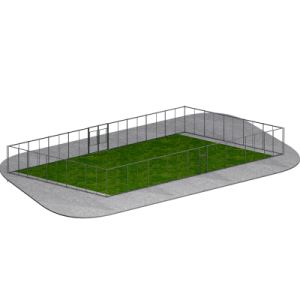 Ограждение спортивной площадки Sabirgym SGLS008 высотой 3000 мм с калиткой и распашными воротами vasil-gym - Спортивный тренажерный интернет магазин Кумитеспорт