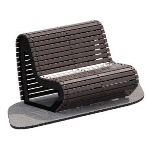 Скамейка парковая Вариант Sabirgym SGLS010 black step - Спортивный тренажерный интернет магазин Кумитеспорт