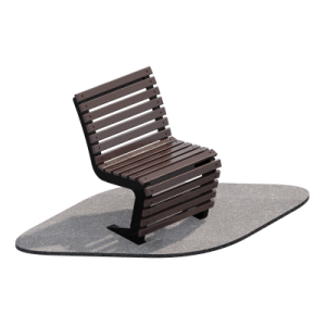 Скамейка парковая Пируэт (длина 600 мм) Sabirgym SGLS011 компактная металлическая - Спортивный тренажерный интернет магазин Кумитеспорт