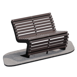 Скамейка парковая Пируэт (длина 1200мм) Sabirgym SGLS011.1 металлическая с влагостойким настилом s-dostavka - Спортивный тренажерный интернет магазин Кумитеспорт