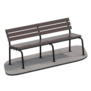 Скамейка Садовая Sabirgym SGLS013.1 металлическая парковая длиной 1950 мм узси - Спортивный тренажерный интернет магазин Кумитеспорт