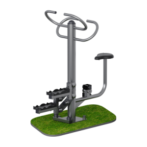 Уличный тренажер Велосипед + Степ для двоих Sabirgym SGMS061.2 - Спортивный тренажерный интернет магазин Кумитеспорт