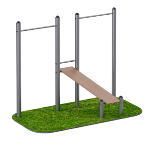 Уличный комплекс Скамья для пресса с турником (эконом) Sabirgym SGWOK020.30 - Спортивный тренажерный интернет магазин Кумитеспорт