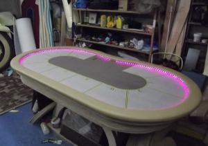 Покерный Стол SWAT с Подсветкой Разметка на 10 человек 205x82 см. высота 75 см - Спортивный тренажерный интернет магазин Кумитеспорт