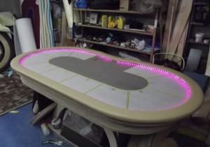 Покерный Стол SWAT с Подсветкой Разметка на 10 человек 205x82 см. высота 75 см - Спортивный тренажерный интернет магазин Кумитеспорт