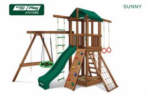 Детский уличный комплекс Start-Line SUNNY премиум Кедр slp systems dgw-sun.p s-dostavka - Спортивный тренажерный интернет магазин Кумитеспорт