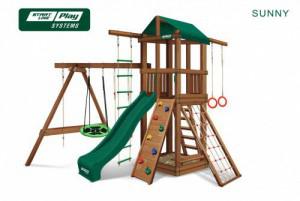 Детский уличный комплекс Start-Line SUNNY премиум Кедр slp systems dgw-sun.p s-dostavka - Спортивный тренажерный интернет магазин Кумитеспорт