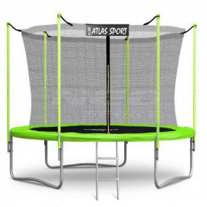 Батут Atlas Sport 252 см (8ft) с внутренней сеткой и лестницей GREEN swat - Спортивный тренажерный интернет магазин Кумитеспорт