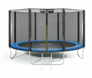 Батут Atlas Sport 435 см 14ft Basic BLUE blackstep - Спортивный тренажерный интернет магазин Кумитеспорт