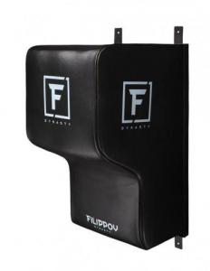 Подушка апперкотная Г-образная большая onePRO FILIPPOV из натуральной кожи 75см/42см/50см черный - Спортивный тренажерный интернет магазин Кумитеспорт