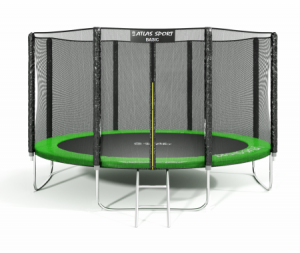 Батут Atlas Sport 374 см 12ft BASIC GREEN proven quality - Спортивный тренажерный интернет магазин Кумитеспорт
