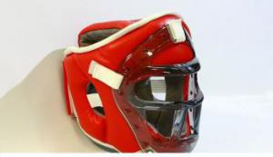 ШЛЕМ С ПЛАСТИКОВОЙ МАСКОЙ ДЛЯ ВСЕСТИЛЕВОГО КАРАТЭ Ш35ИВ ВК - Спортивный тренажерный интернет магазин Кумитеспорт