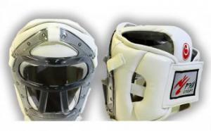 ШЛЕМ С ПЛАСТИКОВОЙ МАСКОЙ ДЛЯ ЕДИНОБОРСТВ Ш35ИВ - Спортивный тренажерный интернет магазин Кумитеспорт