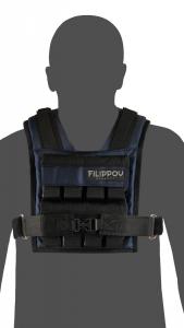 Жилет-утяжелитель Hard Training FILIPPOV 17 кг синий - Спортивный тренажерный интернет магазин Кумитеспорт