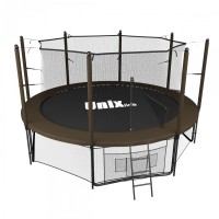 Батут UNIX line 10 ft Black&Brown (inside) - Спортивный тренажерный интернет магазин Кумитеспорт